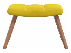 Sillón de relax con taburete terciopelo amarillo mostaza