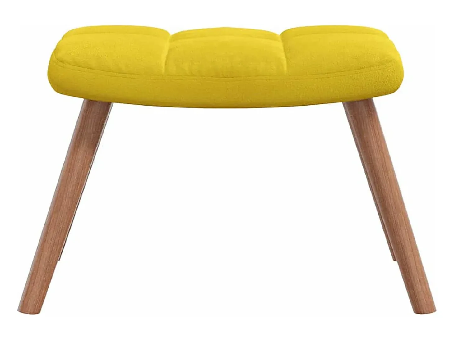 Sillón de relax con taburete terciopelo amarillo mostaza