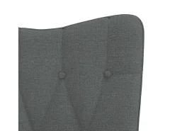Sillón de relax con taburete tela gris oscuro