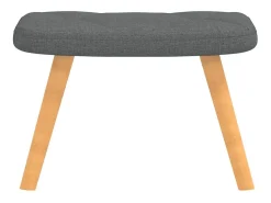 Sillón de relax con taburete tela gris oscuro