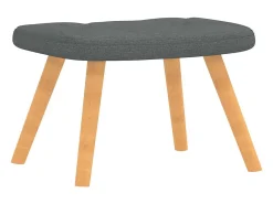 Sillón de relax con taburete tela gris oscuro