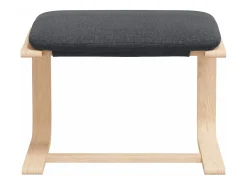 Sillón de relax con taburete tela gris oscuro