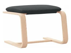 Sillón de relax con taburete tela gris oscuro