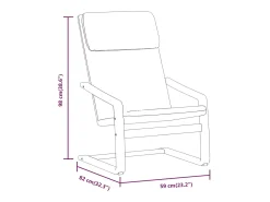 Sillón de relax con taburete tela gris oscuro