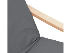 Sillón de relax con taburete tela gris oscuro
