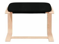 Sillón de relax con taburete tela negro