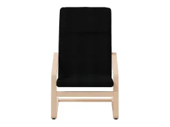 Sillón de relax con taburete tela negro