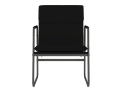 Sillón de relax cuero sintético negro 55x64x80 cm
