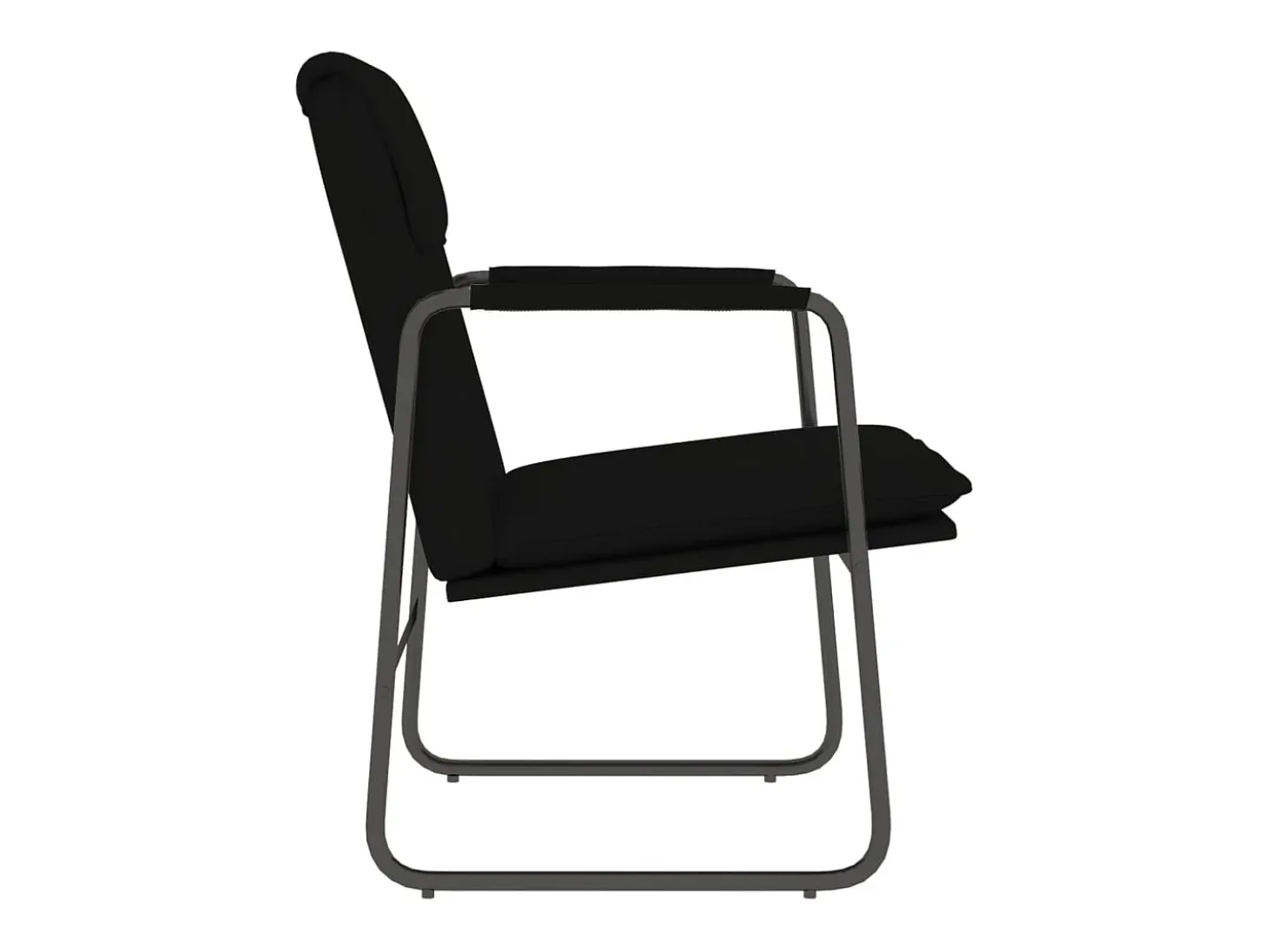 Sillón de relax cuero sintético negro 55x64x80 cm