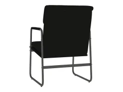 Sillón de relax cuero sintético negro 55x64x80 cm