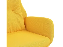 Sillón de relax de tela amarillo mostaza