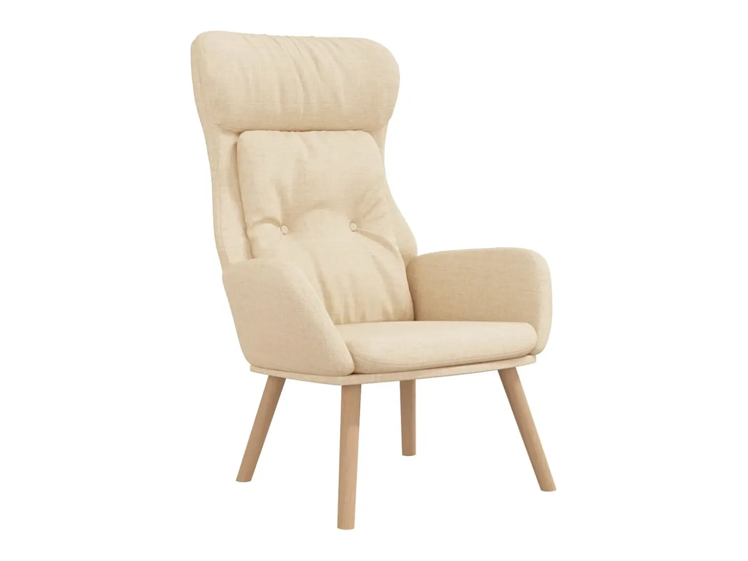 Sillón de relax de tela color crema