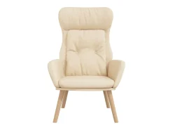 Sillón de relax de tela color crema