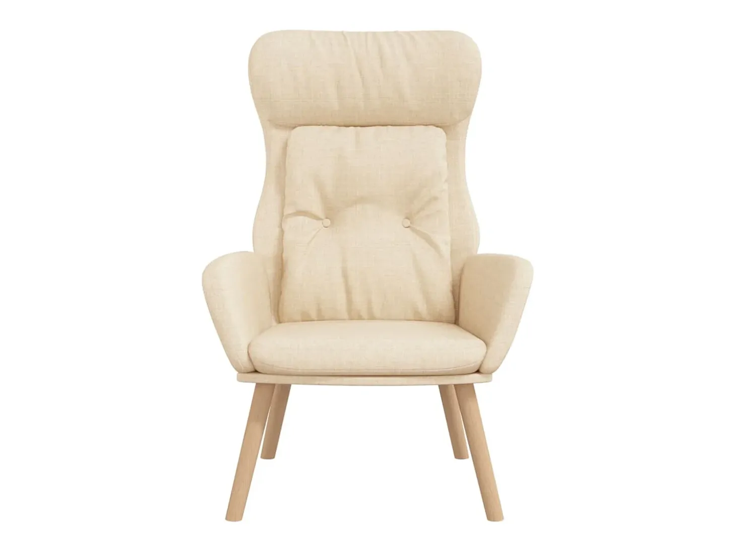 Sillón de relax de tela color crema
