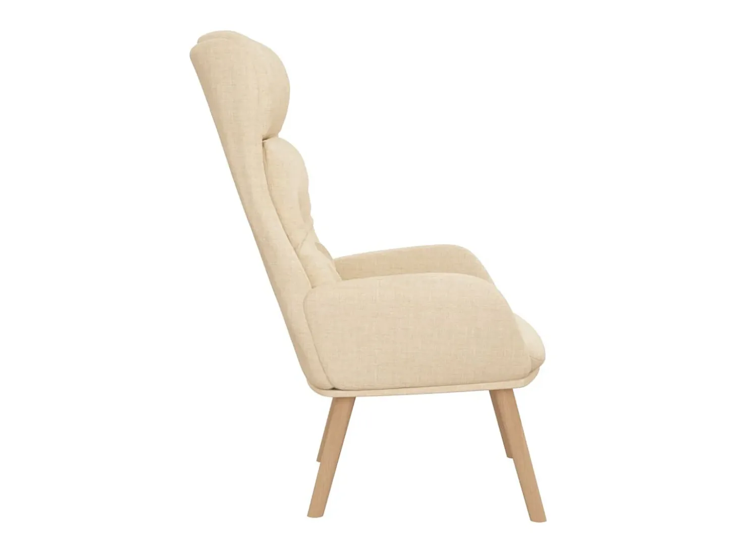 Sillón de relax de tela color crema