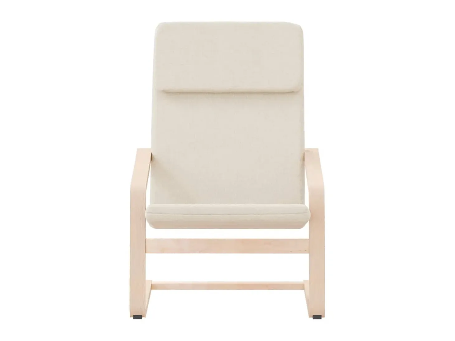 Sillón de relax de tela color crema ES54235