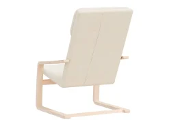 Sillón de relax de tela color crema