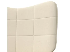 Sillón de relax de tela crema ES34326