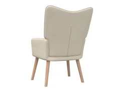 Sillón de relax de tela crema ES34326