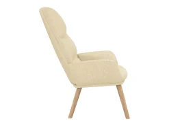 Sillón de relax de tela crema