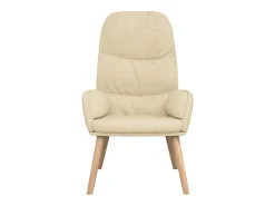 Sillón de relax de tela crema
