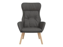 Sillón de relax de tela gris oscuro