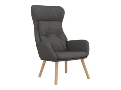 Sillón de relax de tela gris oscuro