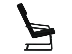 Sillón de relax de tela negro ES30656