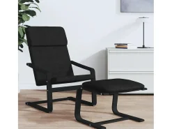 Sillón de relax de tela negro ES30656