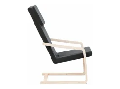 Sillón de relax de tela negro