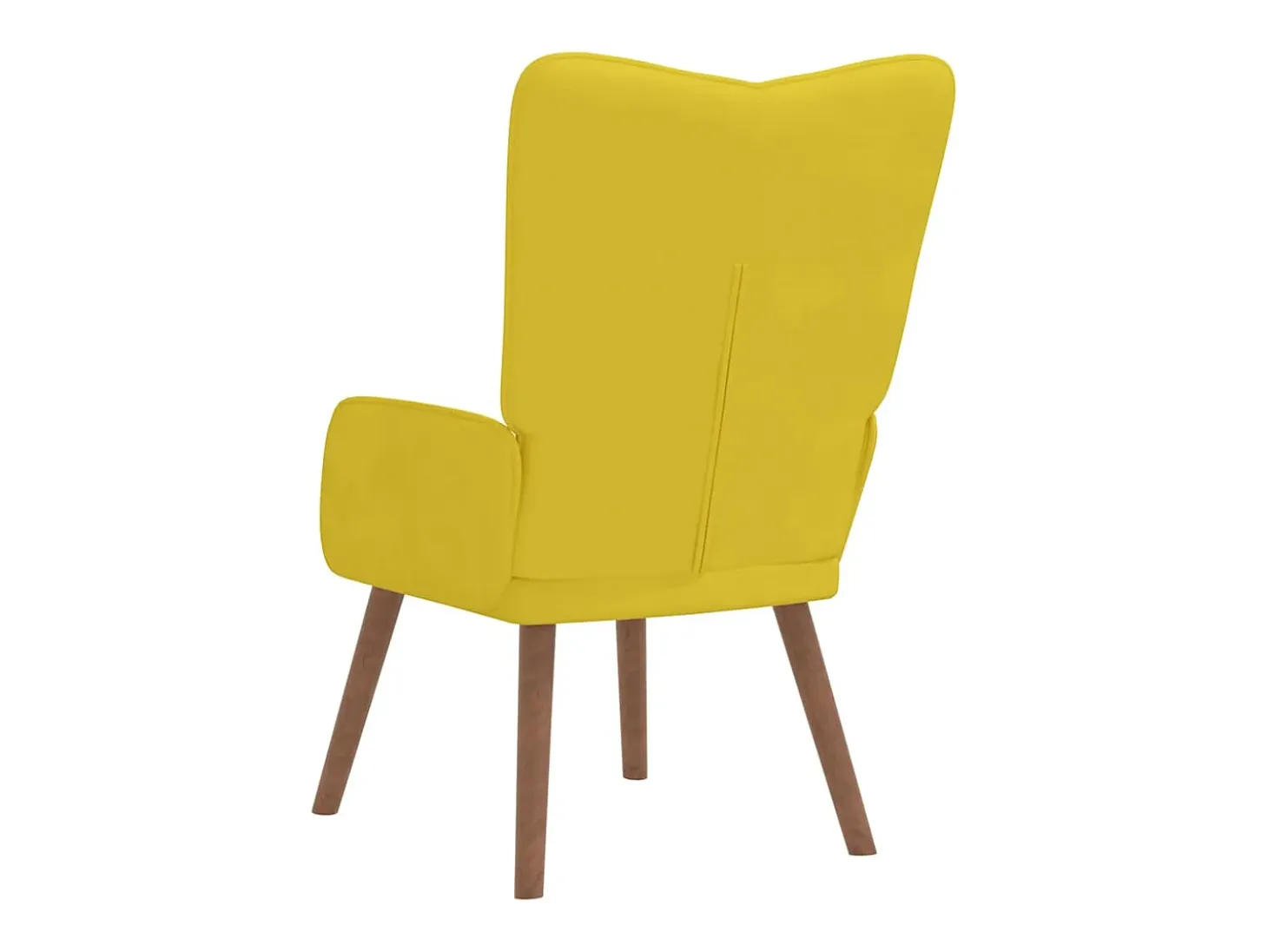 Sillón de relax de terciopelo amarillo mostaza