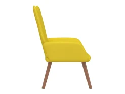 Sillón de relax de terciopelo amarillo mostaza