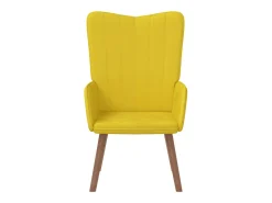 Sillón de relax de terciopelo amarillo mostaza