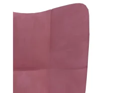 Sillón de relax de terciopelo rosa ES38142