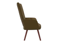 Sillón de relax de terciopelo marrón