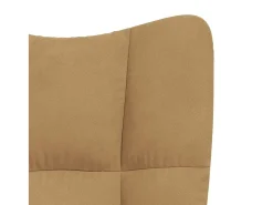 Sillón de relax de terciopelo marrón