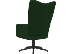 Sillón de relax de terciopelo verde oscuro ES935566