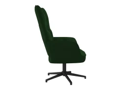 Sillón de relax de terciopelo verde oscuro ES935566