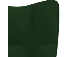 Sillón de relax de terciopelo verde oscuro ES935566