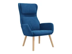 Sillón de relax de terciopelo azul