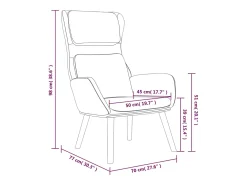 Sillón de relax de terciopelo azul