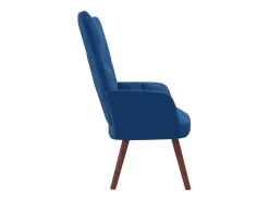 Sillón de relax de terciopelo azul