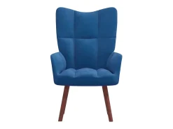 Sillón de relax de terciopelo azul