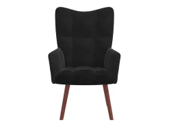 Sillón de relax de terciopelo negro