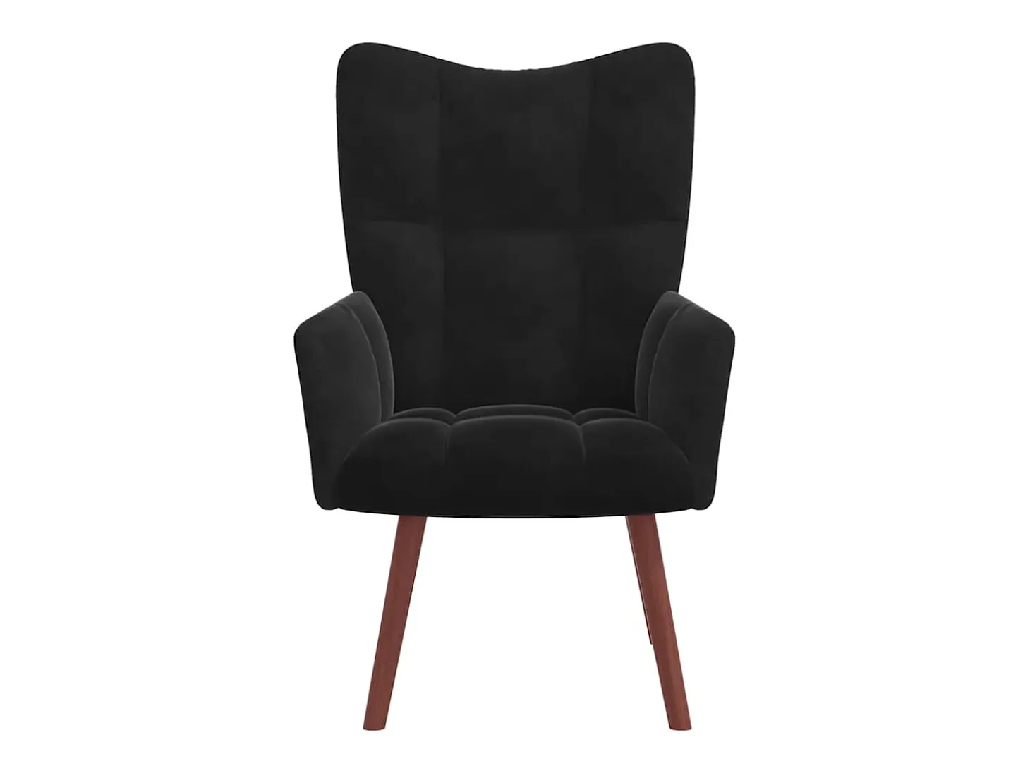 Sillón de relax de terciopelo negro