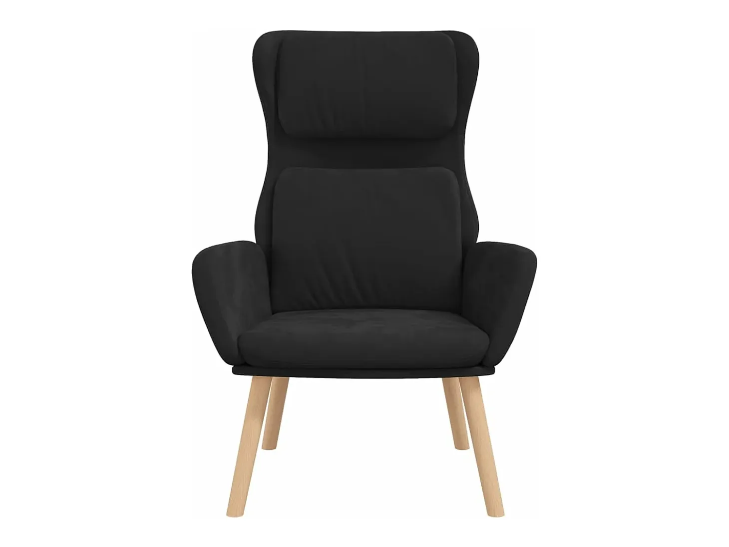 Sillón de relax de terciopelo negro