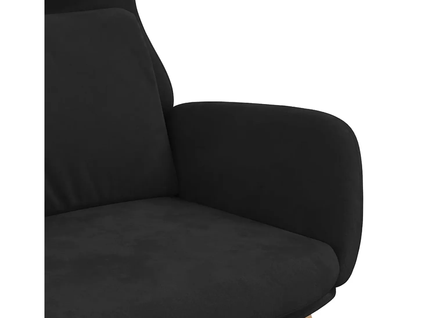 Sillón de relax de terciopelo negro