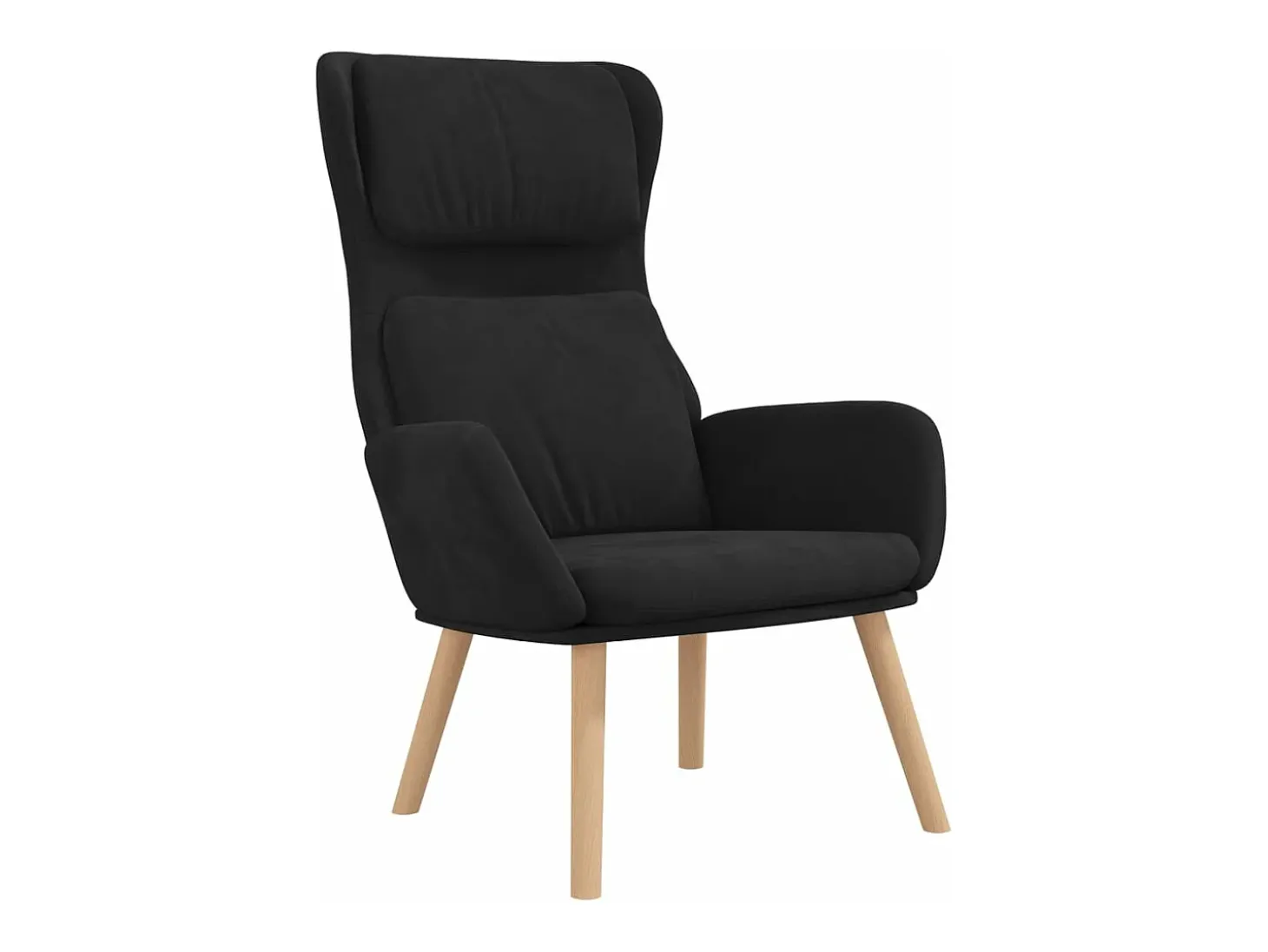 Sillón de relax de terciopelo negro
