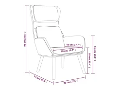 Sillón de relax de terciopelo blanco crema