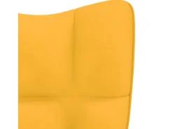 Sillón de relax de terciopelo amarillo mostaza ES158347